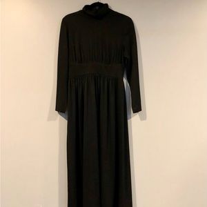 Vintage 70’s Alison Ayres Original Black Long Sleeve Elegant Maxi Dress